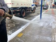 Ruas do comércio de Tubarão passam pela 3ª sanitização