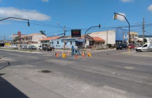 Rotatória será instalada no cruzamento entre a Pedro Zapelini e a Prudente de Morais (Morro do Canudo)