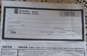 Boletos da taxa do lixo com nova data de vencimento começam a ser entregues em Tubarão