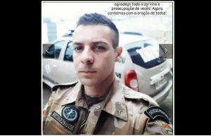 PM baleado em Criciúma é Jeferson Luiz Esmeraldino, de Tubarão, que segue em estado grave