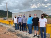 Presidente da FCF vistoria obras do novo estádio do Leão; “Vai valorizar o futebol catarinense”