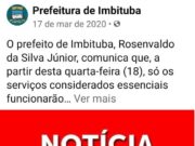 Prefeitura alerta que publicação antiga circula erroneamente nas redes sociais