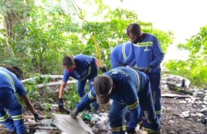 1,2 tonelada de resíduos são recolhidos de locais ocupados por moradores de rua em TB