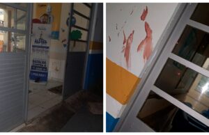 Ladrão arromba Policlínica de IB, machuca-se e é preso desacordado em matagal