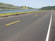 Trânsito é bloqueado na antiga ponte de Laguna