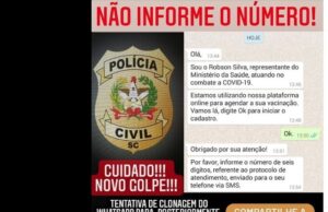 Estelionatários aplicam novo golpe de clonagem de WhatsApp em SC