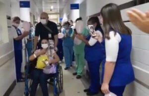 Funcionária do HNSC vence a Covid-19 e ganha homenagem dos colegas