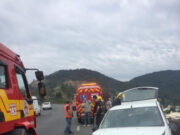 Acidente de trânsito em Tubarão deixa cinco pessoas feridas.