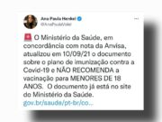 Proibição de vacinas para menores de 18 anos é fake