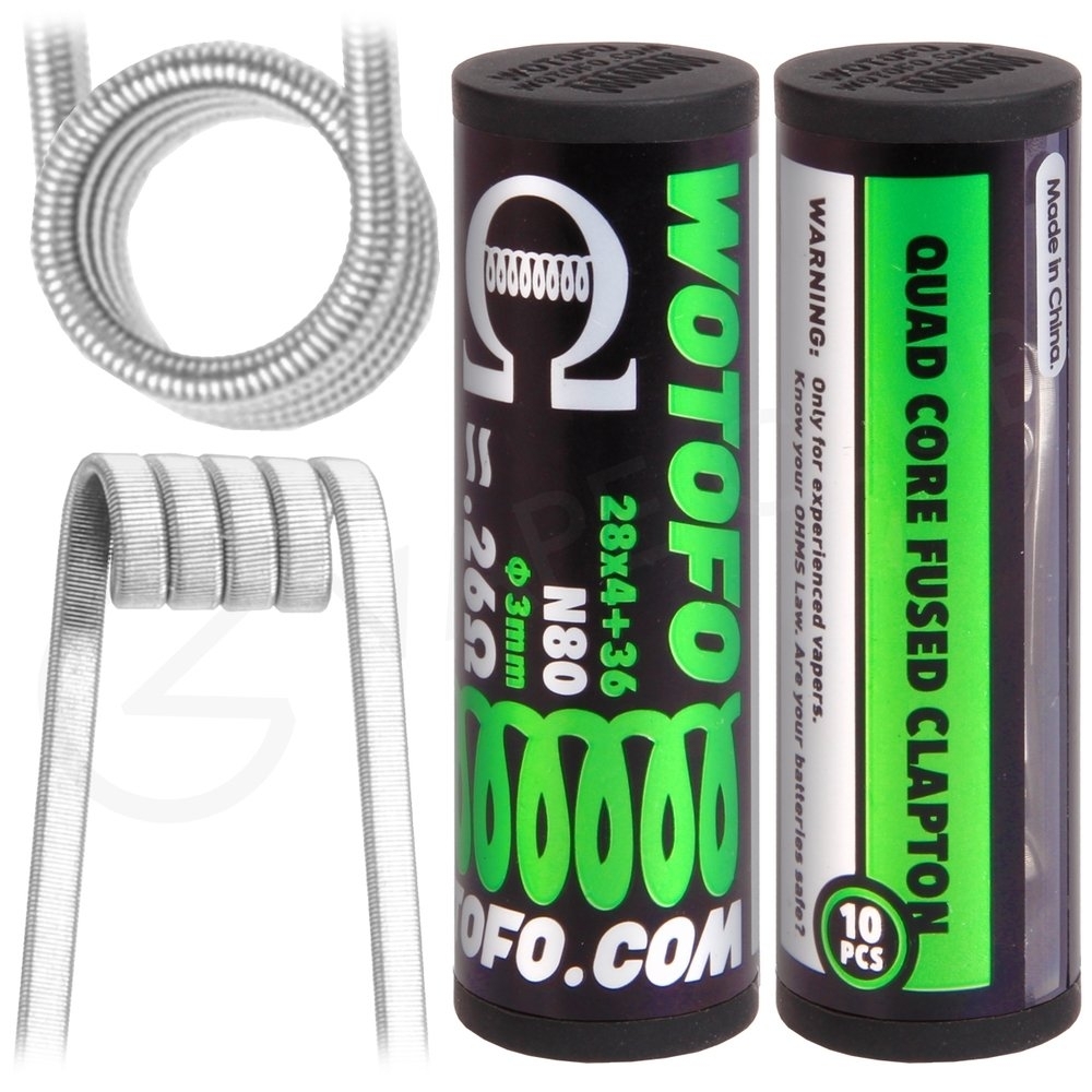 Coil Wotofo - N80 Quad Core Fused Clapton - 0,26 Ohm
