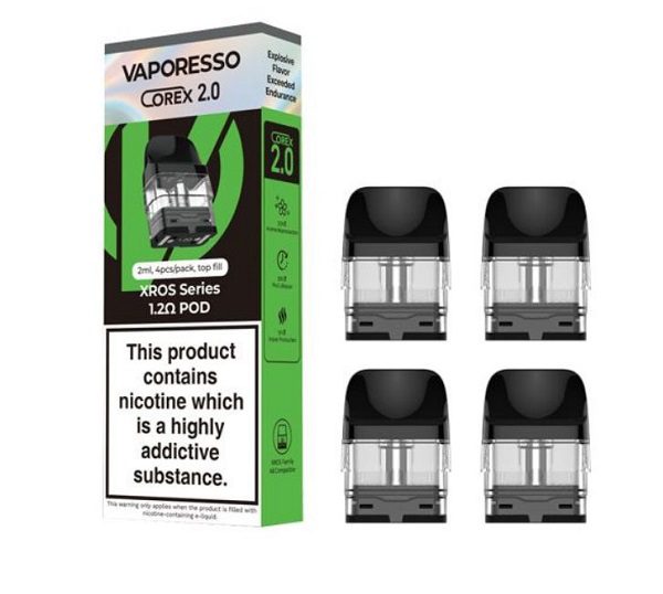 Cartucho De Reposição Vaporesso Xros 2ML – Mesh 1,2 Caixa c/ 4 Unidades