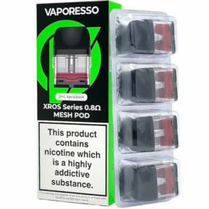 Cartucho De Reposição Vaporesso Xros 2ML – Mesh 0,8 – Caixa c/ 4 Unidades