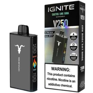Ignite V250 Black – 25000 Puffs – Cactus Lime Soda