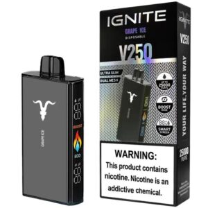 Ignite V250 Black – 25000 Puffs – Grape Ice
