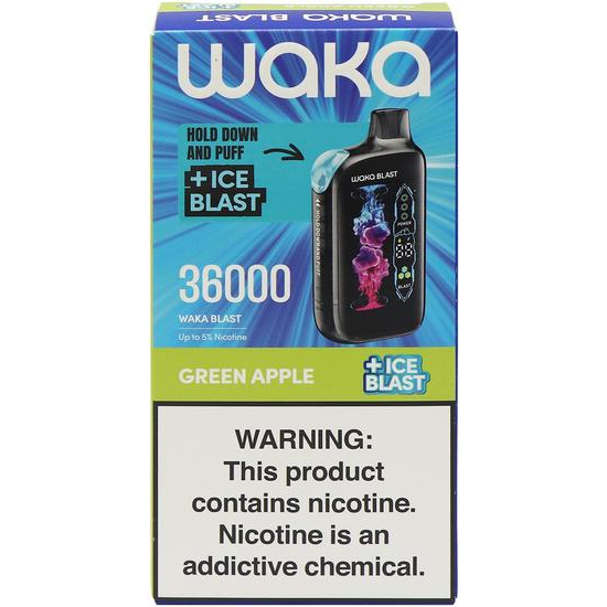 WAKA Ice Blast – 36000 Puffs – Green Apple