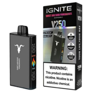 Ignite V250 Black – 25000 Puffs – Sweet and Sour Pomegranate