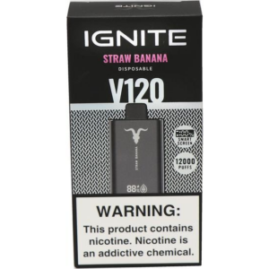 Ignite V120 Black – 12000 Puffs – Straw Banana