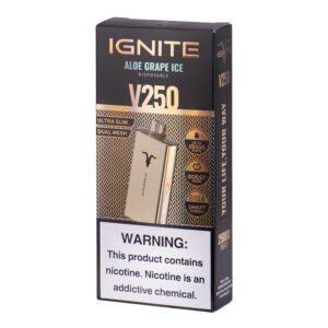 Ignite V250 Gold – 25000 Puffs – Aloe Grape Ice