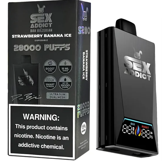 Sex Addict S280 – By Dan Bilzerian – 28.000 Puffs – Strawberry Banana Ice